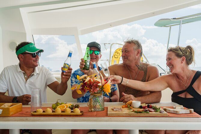 Be Happy - Private Catamaran Cruise in Sint Maarten - Half Day - Plum Bay and Terres Basses: a quieter stop with big-villa scenery