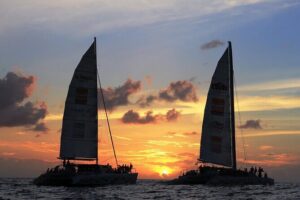 Bubbly Sunset Cruise - The cruise route: Maho Beach, Mullet Bay, and turning at Long Bay