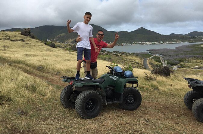 For hotel guests: Guided ATV Tour Dutch/French St. Maarten - Highlights & Beach - Moses Walk, a Coral Reef Island Moment, and Iguana Time