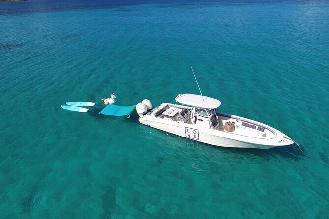 Full Day St Martin Private Charter Tour - On Board: Snorkel Gear, SUP, and Shade Under the Canopy