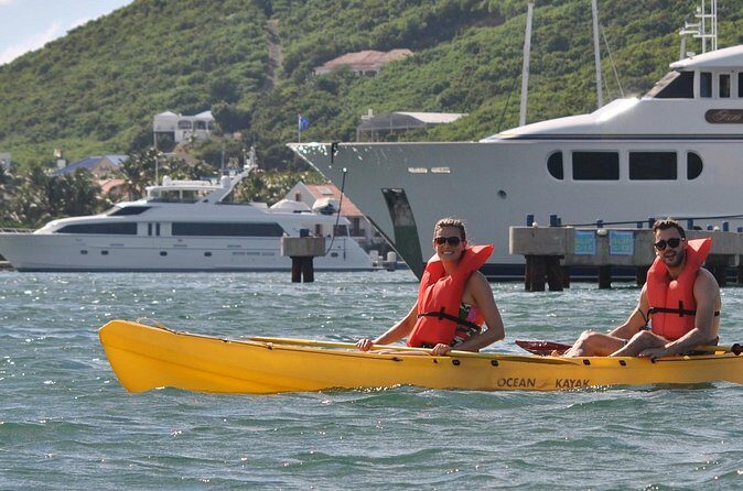 Kayak Lagoon Tour - St. Maarten’s mega-yachts and the Dutch–French border you can picture