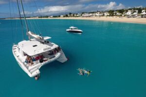 Nude Naturist Catamaran Boat Luxury Charter in St Maarten - Sailing the St Maarten circuit: Long Bay, Happy Bay, Tintamarre